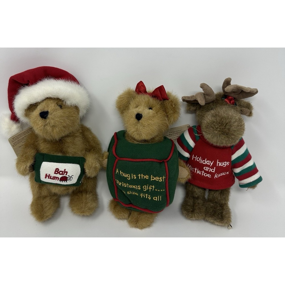 Boyds Bears Plush Lot of Christmas Bears Vintage Tagged Holiday